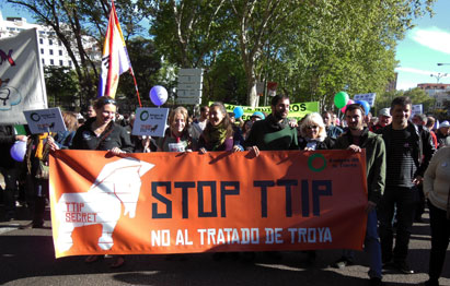 Ir a 53 localidades españolas se unen al Día de Acción Global contra el TTIP