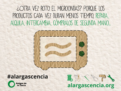 Ir a Amigos de la Tierra lanza Alargascencia, un directorio de establecimientos para dar alternativas contra la obsolescencia