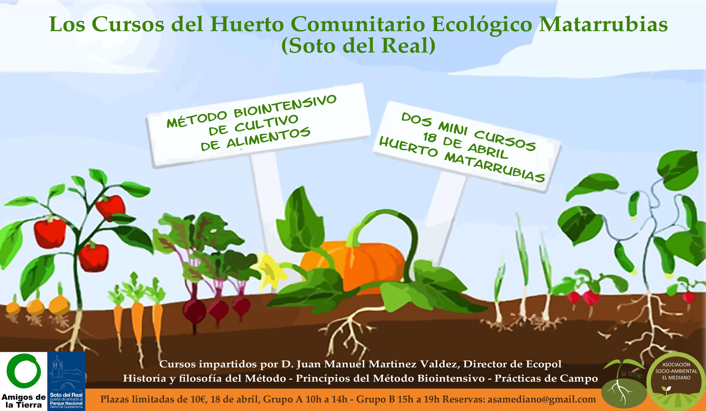 Ir a Madrid: Mini-curso del Método Biointensivo de Cultivo de Alimentos
